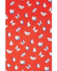Salvatore Ferragamo Butterfly Print Silk Tie