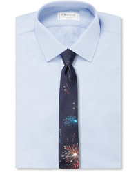 Valentino Firework Print Silk Twill Tie