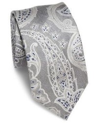 Brioni Large Paisley Printed Silk Tie