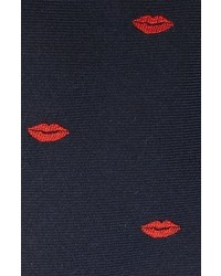 Paul Smith Lips Print Skinny Silk Tie