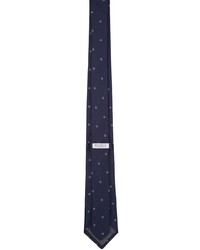 Brunello Cucinelli Navy Pattern Neck Tie