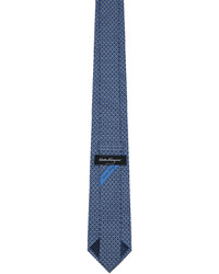 Salvatore Ferragamo Navy Silk Tie