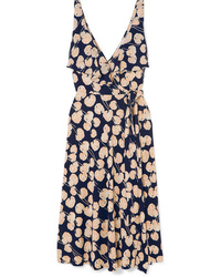 Diane von Furstenberg Naya Ruffled Printed Silk Jersey Wrap Dress