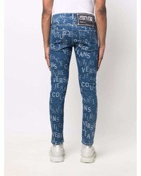 VERSACE JEANS COUTURE Logo Print Skinny Jeans