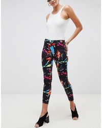 ASOS DESIGN Rivington High Waisted Jeans In 90s Print