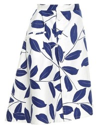 Marni Leaf Print Midi Skirt