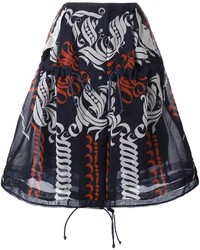 Sacai Calligraphy Print Drawstring Skirt