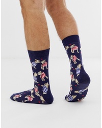 ASOS DESIGN Ankle Socks With Pug Love