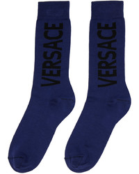 Versace Blue Cotton Socks