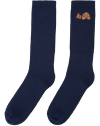 Palm Angels Navy Bear Socks