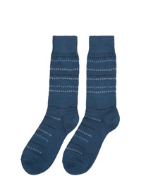 Paul Smith Navy Chain Stripe Socks