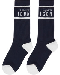DSQUARED2 Navy Icon Tennis Socks