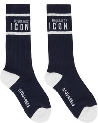DSQUARED2 Navy Icon Tennis Socks