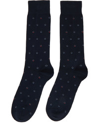 Salvatore Ferragamo Navy Jersey Socks