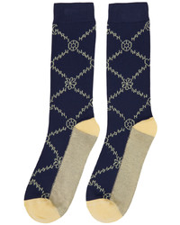Marni Navy Nylon Socks