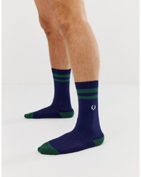 Fred Perry Tipped Sports Sock In Navy