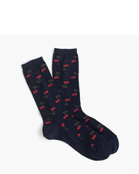 J.Crew Trouser Socks In Cherry Print