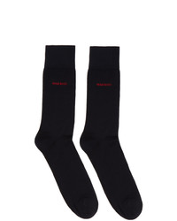 BOSS Two Pack Navy And Red Crew Socks