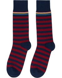 Paul Smith Two Pack Navy Red Marius Socks