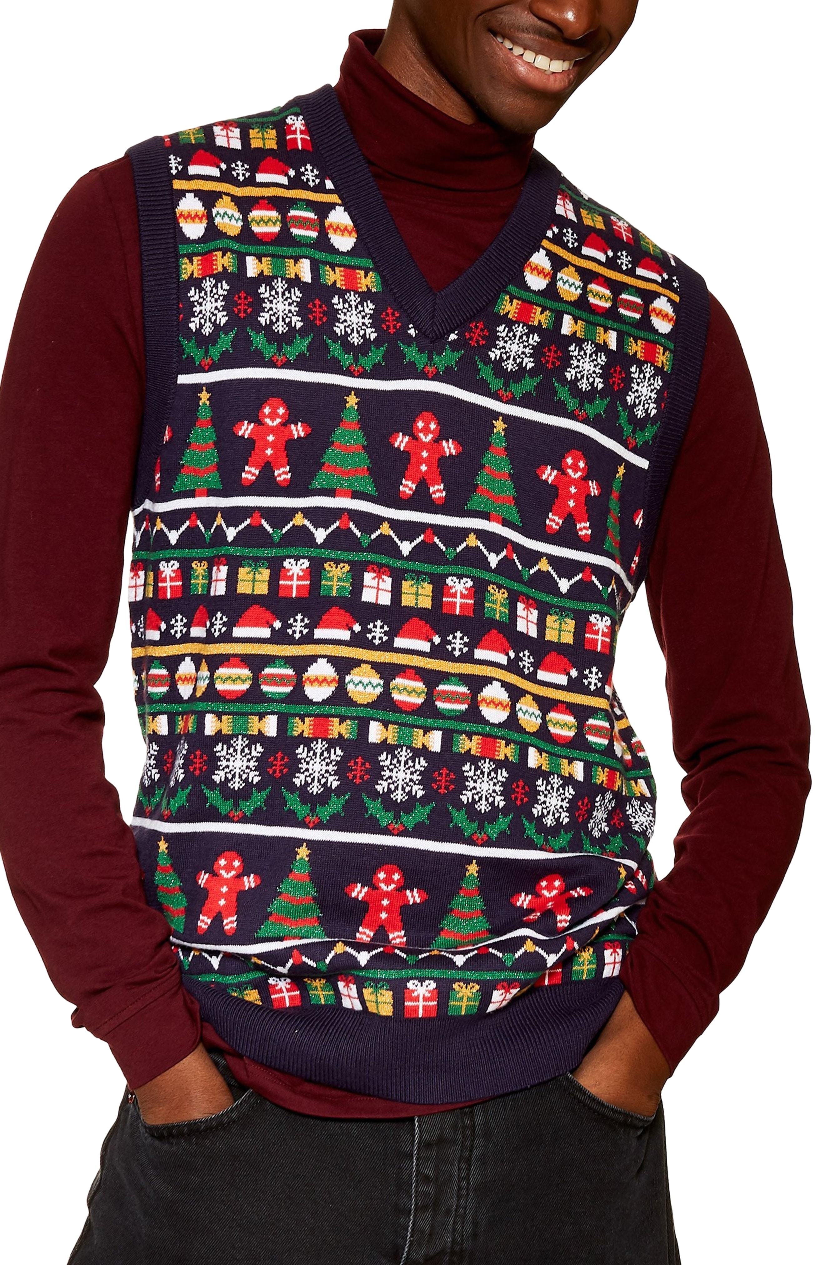 Topman Christmas Fair Isle Sweater Vest, $60 | Nordstrom | Lookastic