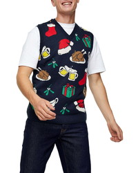 Topman Knit Christmas Vest
