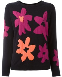 Chinti and Parker Floral Intarsia Jumper