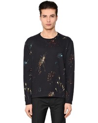 Valentino Fireworks Print Techno Cotton Sweatshirt