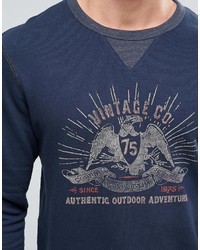 Jack and Jones Jack Jones Vintage Sweatshirt In Washed Look With Vintage Graphic