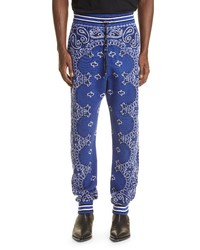 Amiri Bandana B Ball Cotton Cashmere Sweater Joggers In Blue Black At Nordstrom