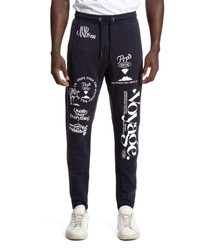 PRPS Hostel Slim Fit Cotton Joggers In Navy At Nordstrom