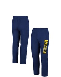 Colosseum Navy Michigan Wolverines Fleece Pants