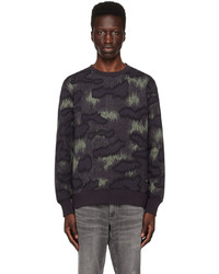 Ps By Paul Smith Black Green Camouflage Sweatshirt