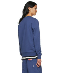 Balmain Blue Cotton Sweatshirt