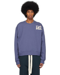 Recto Blue Embroidered Sweatshirt