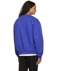 Awake NY Blue Stacked Logo Sweatshirt
