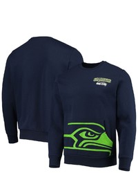 FOCO College Navy Seattle Seahawks Pocket Pullover Sweater At Nordstrom