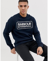 Barbour International Large Logo Sweat In Navy