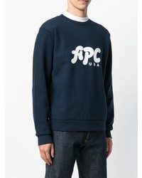 A.P.C. Logo Crew Neck Sweatshirt