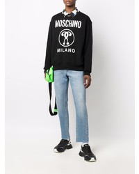 Moschino Logo Print Cotton Sweatshirt