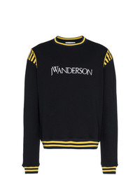 JW Anderson Navy Ed Stripe Cotton Sweatshirt