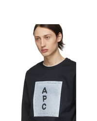 A.P.C. Navy Logo Sweatshirt