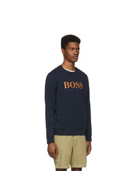 BOSS Navy Logo Sweatshirt
