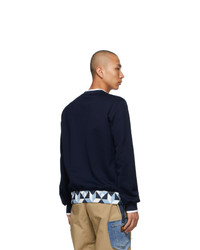Dolce and Gabbana Navy Majolica Print Sweatshirt