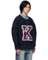 Kenzo Navy Paris Varsity Sweatshirt
