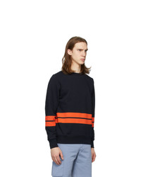 Ps By Paul Smith Navy Stripe Regular Fit Sweatshirt
