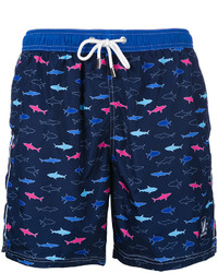 Paul & Shark Fish Print Swim Shorts