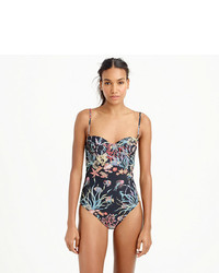 J.Crew D Cup Underwire Bandeau One Piece Swimsuit In Ratti Under The Sea Print