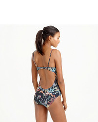 J.Crew Underwire Bandeau One Piece Swimsuit In Ratti Under The Sea Print