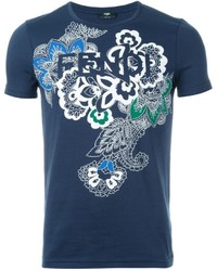 Fendi Floral Paisley Print T Shirt