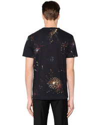 Valentino Fireworks Print Cotton Jersey T Shirt